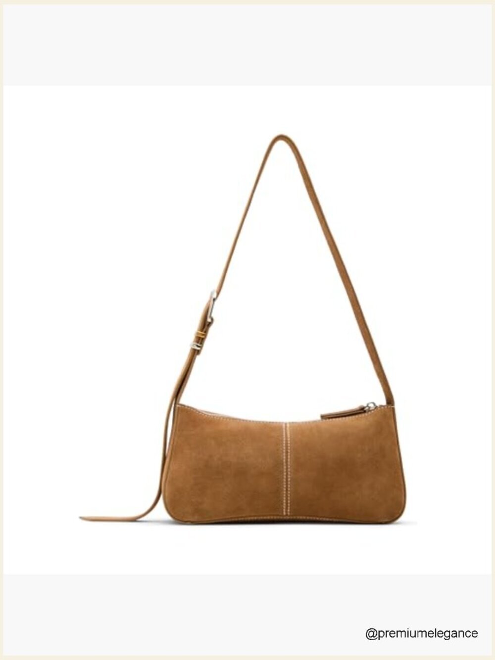 Shoulder Bag with Adjustable Strap and Zipper Closure - Picture 2 of 7
